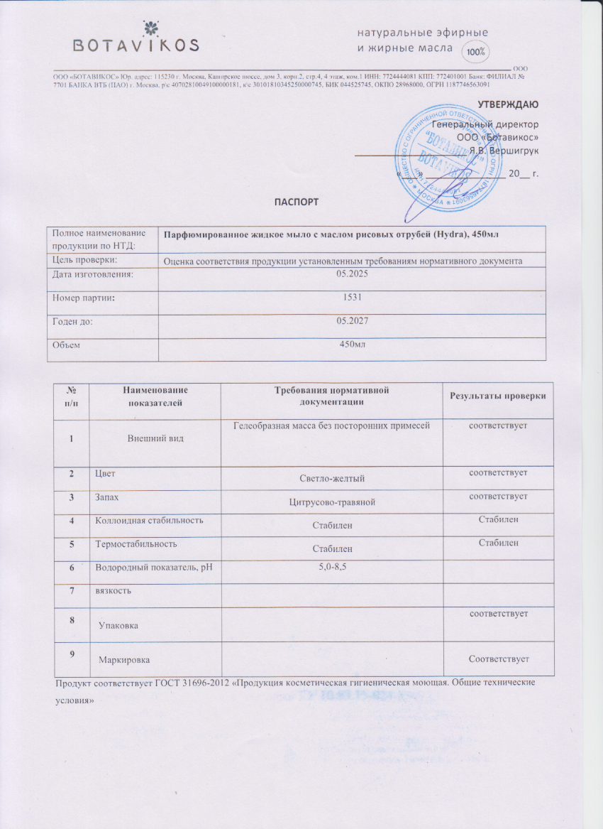 Паспорт №052025